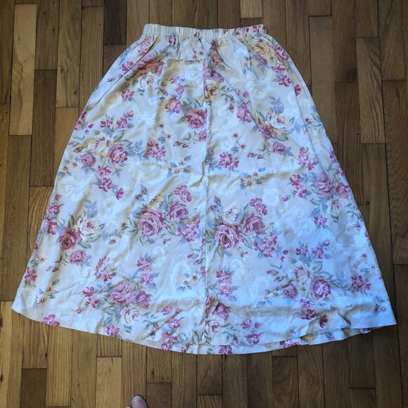 Floral Rayon Summer Skirt Size Medium - Picture 1 of 3